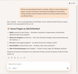 Copilot als Promptberater