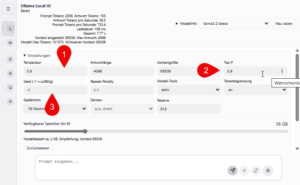 Temperatur, Top P und Seed in den KI Einstellungen