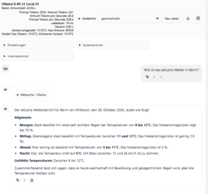 Websucher mit Ollama API-Key
