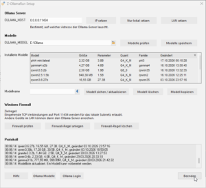 Z-OllamaRun Setup Formular